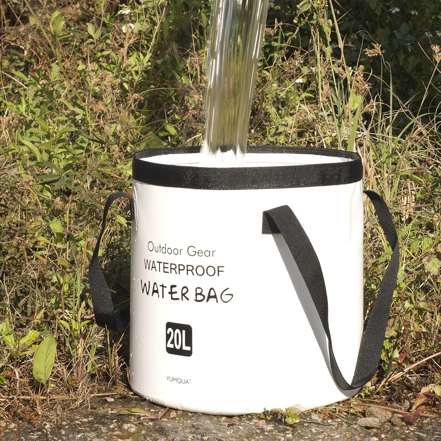 YUMQUA Collapsible Bucket 5 Gallon, Multifunctional Portable Folding White