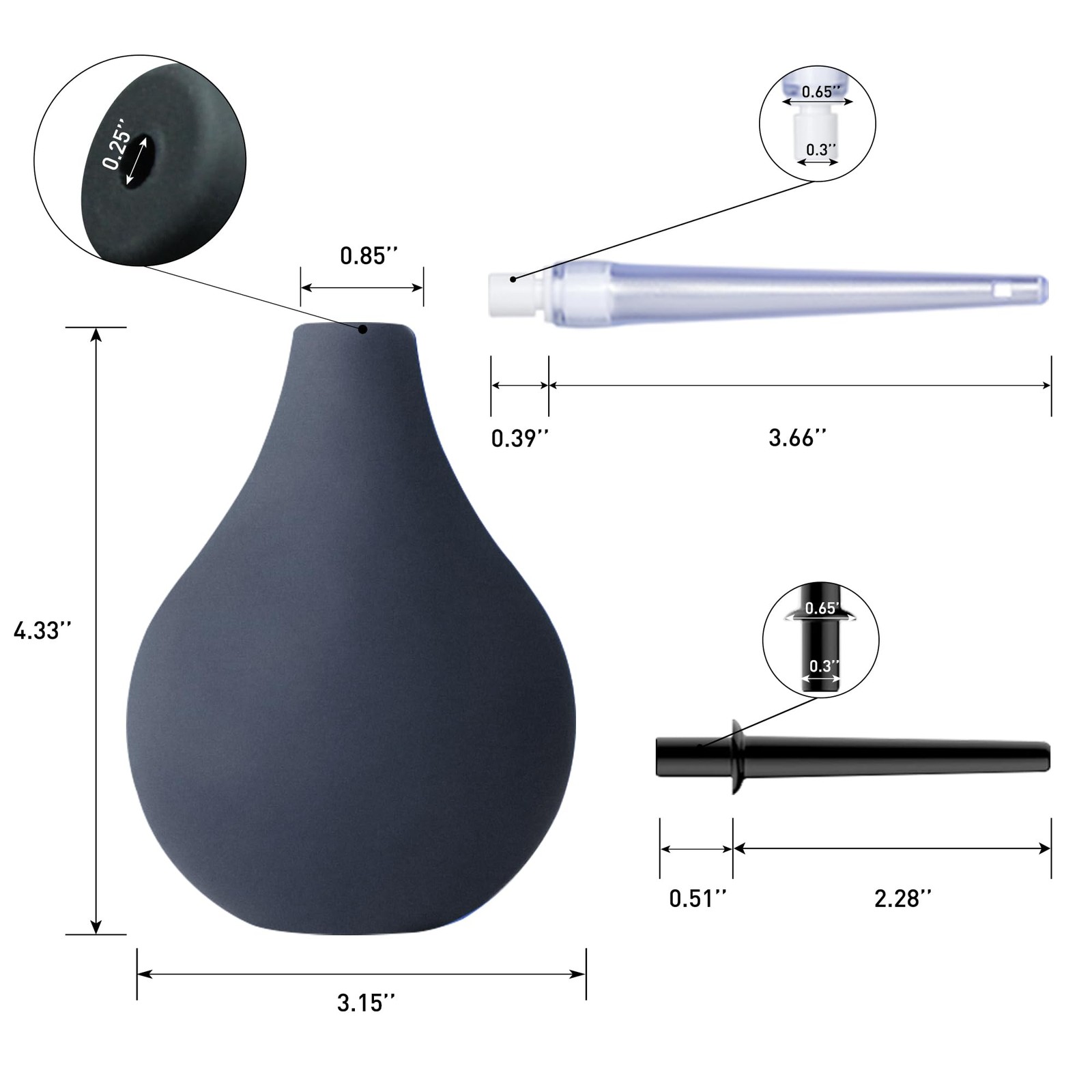 8oz Enema Bulb Kit Douche Bulb for Men Anal and Vaginal Flushing Enemas with …