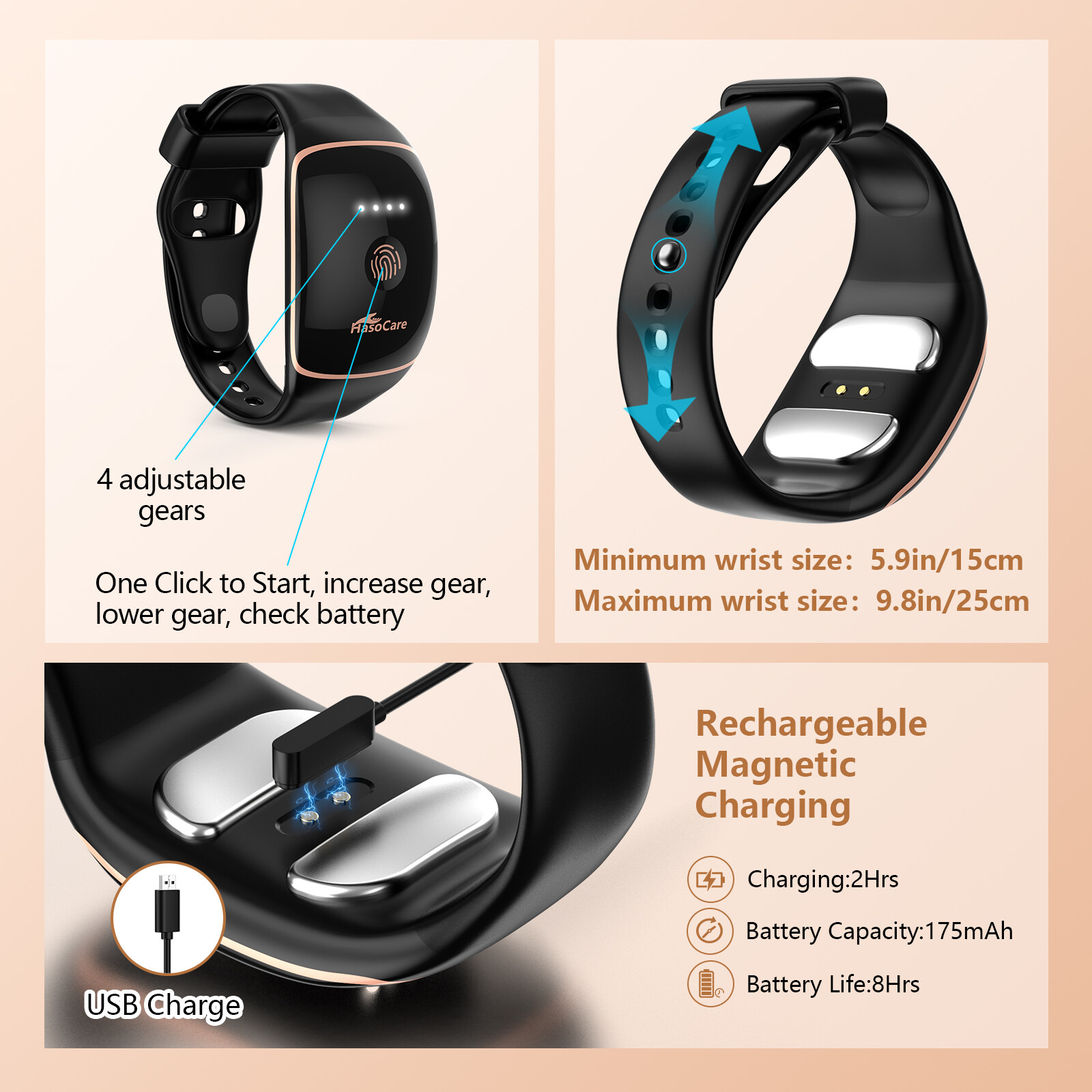 Anti-Nausea Wristband for Motion Sickness ,Travel Dizziness , Sea Vertigo Relief