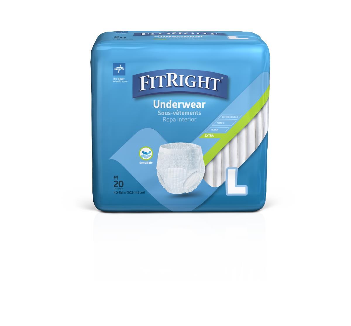 FitRight Extra Underwear, Large, Case