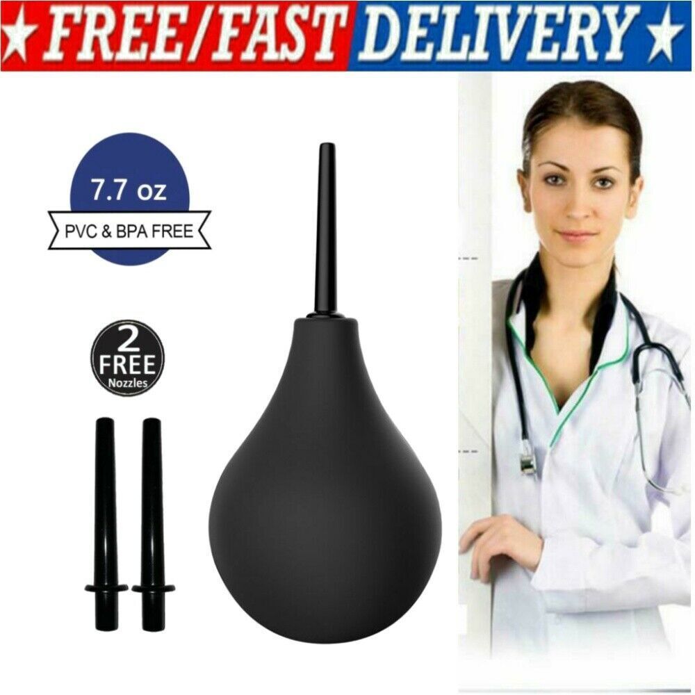 2Pack Silicone Enema Bulb Kit for Men and Women, Anal/Vaginal Douche Enema Clean