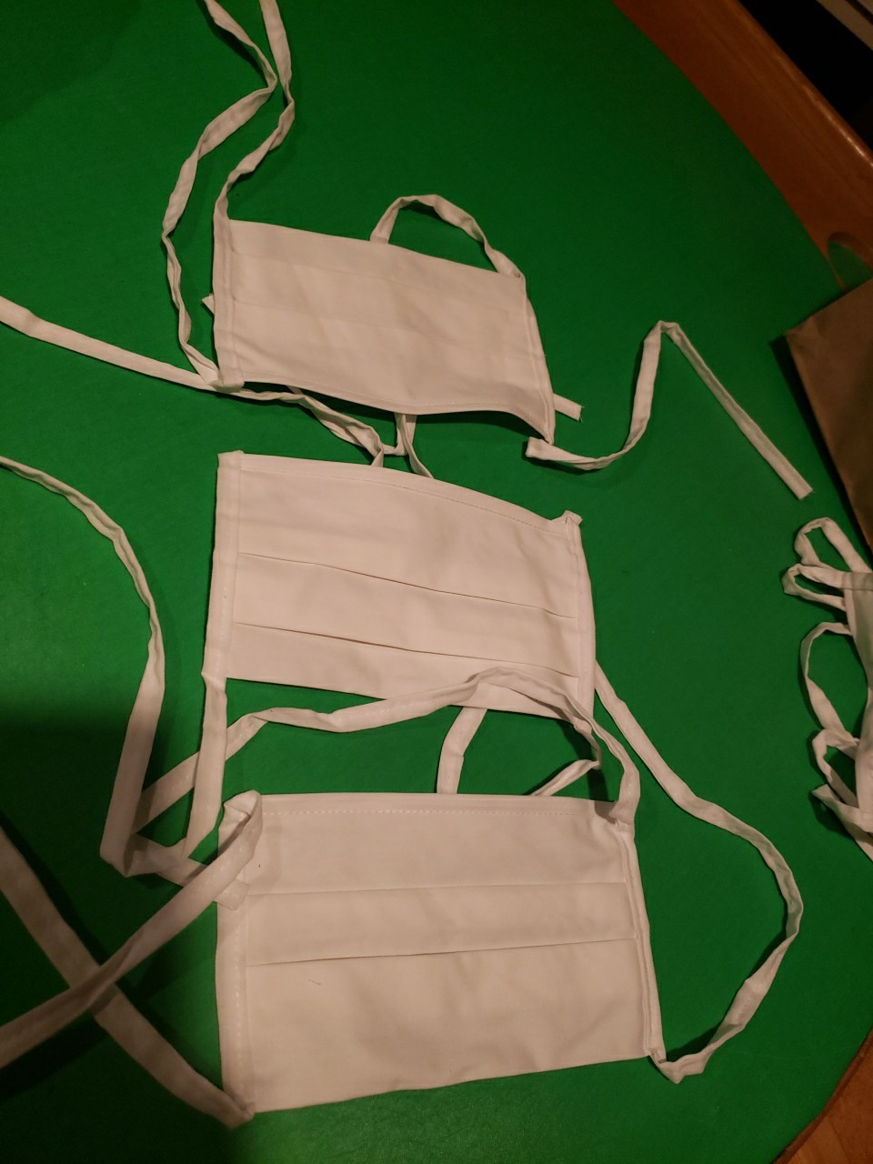 White Cotton Three Layer Face Mask 3 Pack Reusable Washable By Stitches USA New