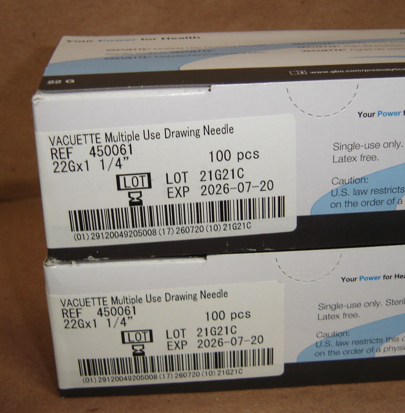 Vacuette Multiple Use Drawing Needle – 100PCS, Lot of 5 Boxes ~ Greiner Bio-One