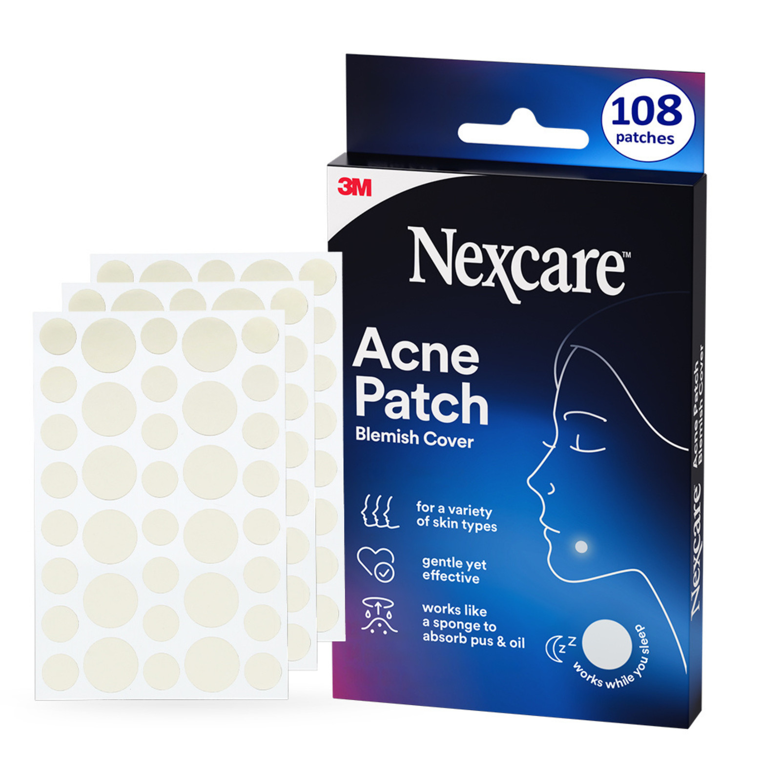 Nexcare Acne Patches: assorted / 108-count (Clear) *108 count [6-pack]