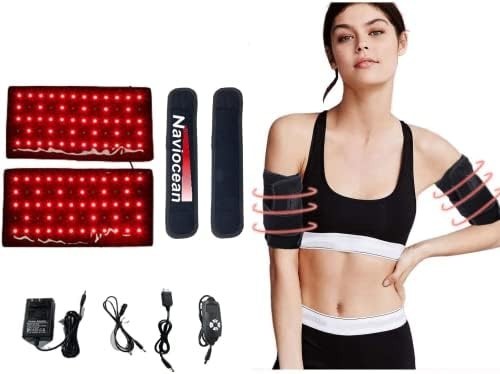 2Pcs Infrared Red Light Therapy Arm Wrap 660nm 850nm with Timer & Brightness