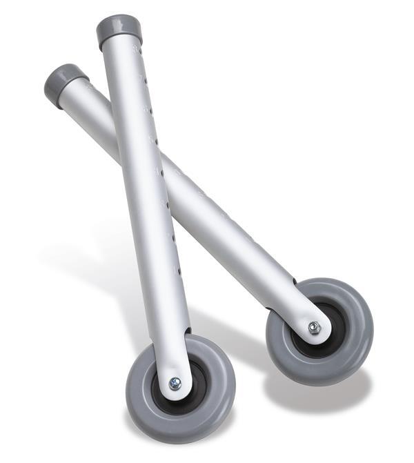 3″ Wheels For Walkers Chrome, 8-Hole Adjustable, 1 Pair / Pair