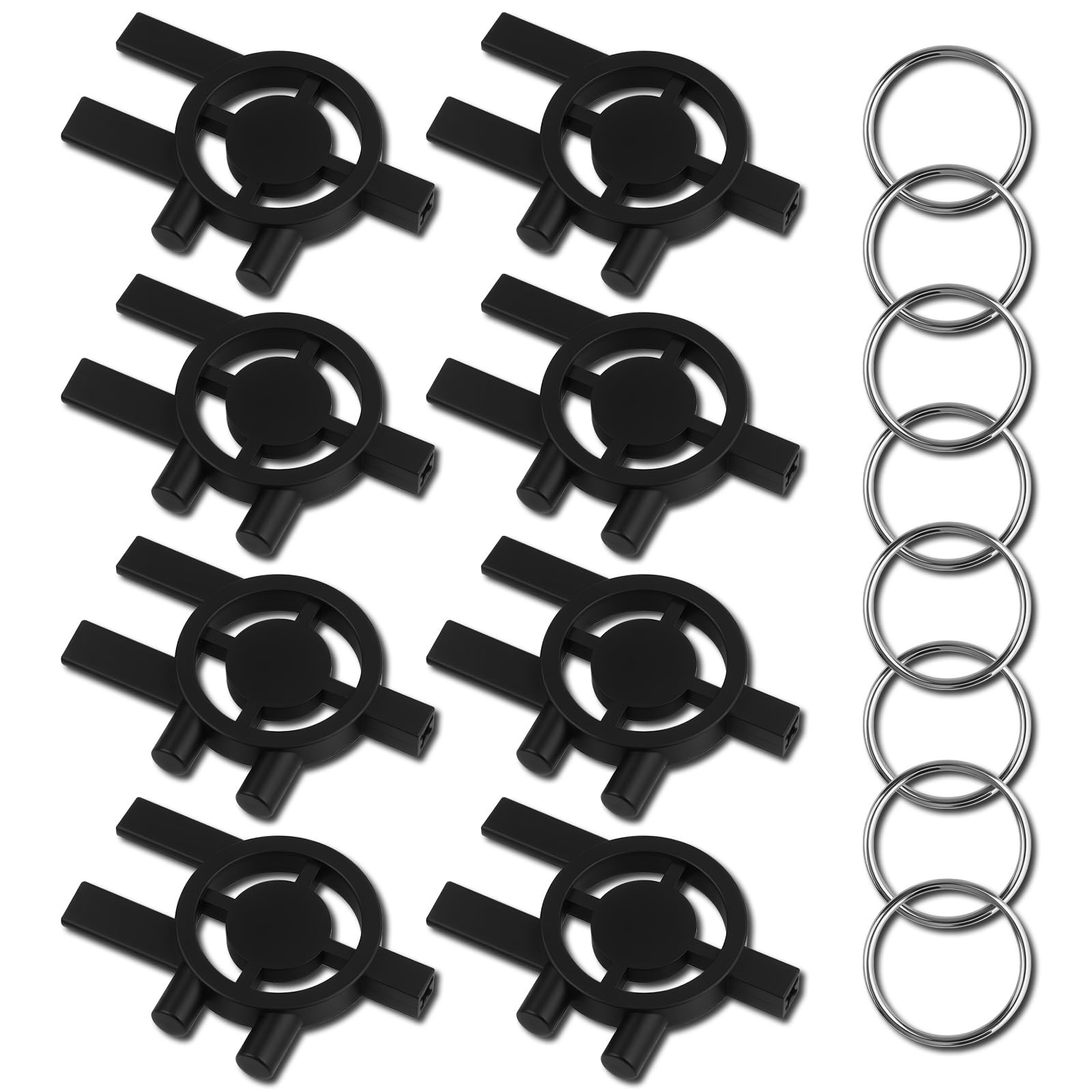 8pcs Dispenser Key Replacement for Cintas Sanis, 3-in-1 Toilet Paper Black