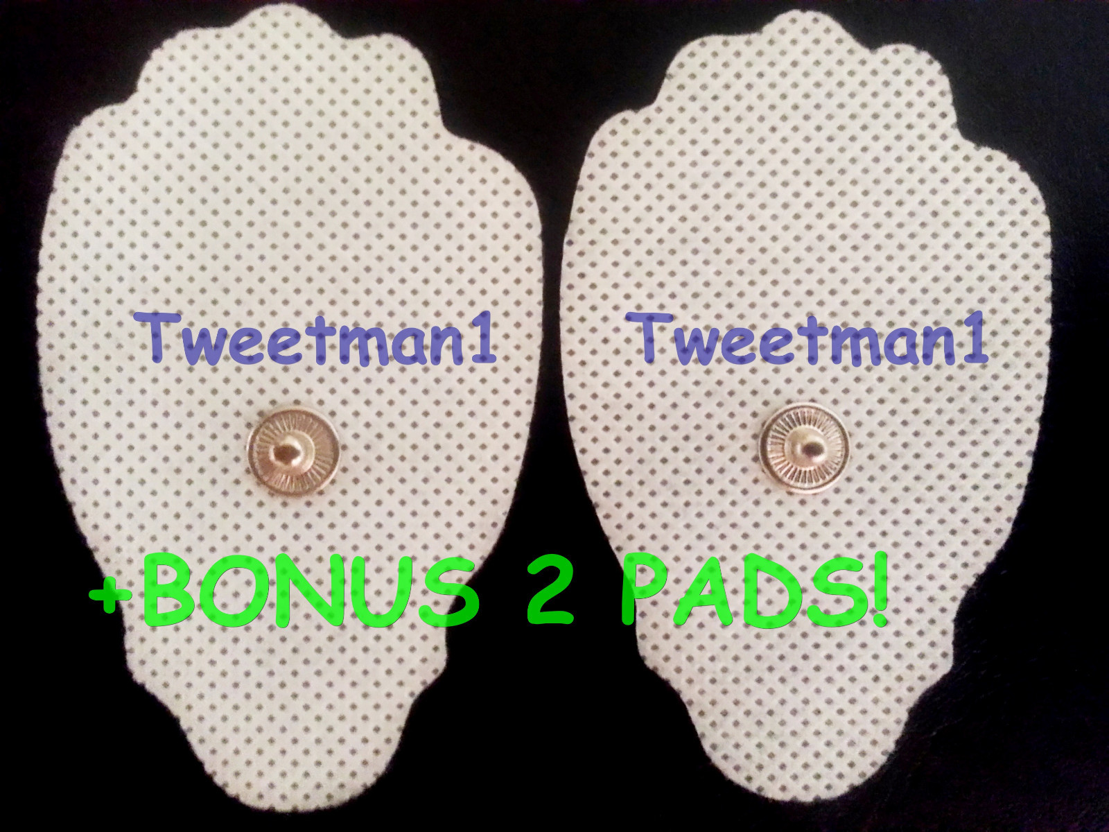 +PLUS BONUS!+~ELECTRODE MASSAGE PADS (10) LARGE FOR ALL IQ DIGITAL MASSAGERS