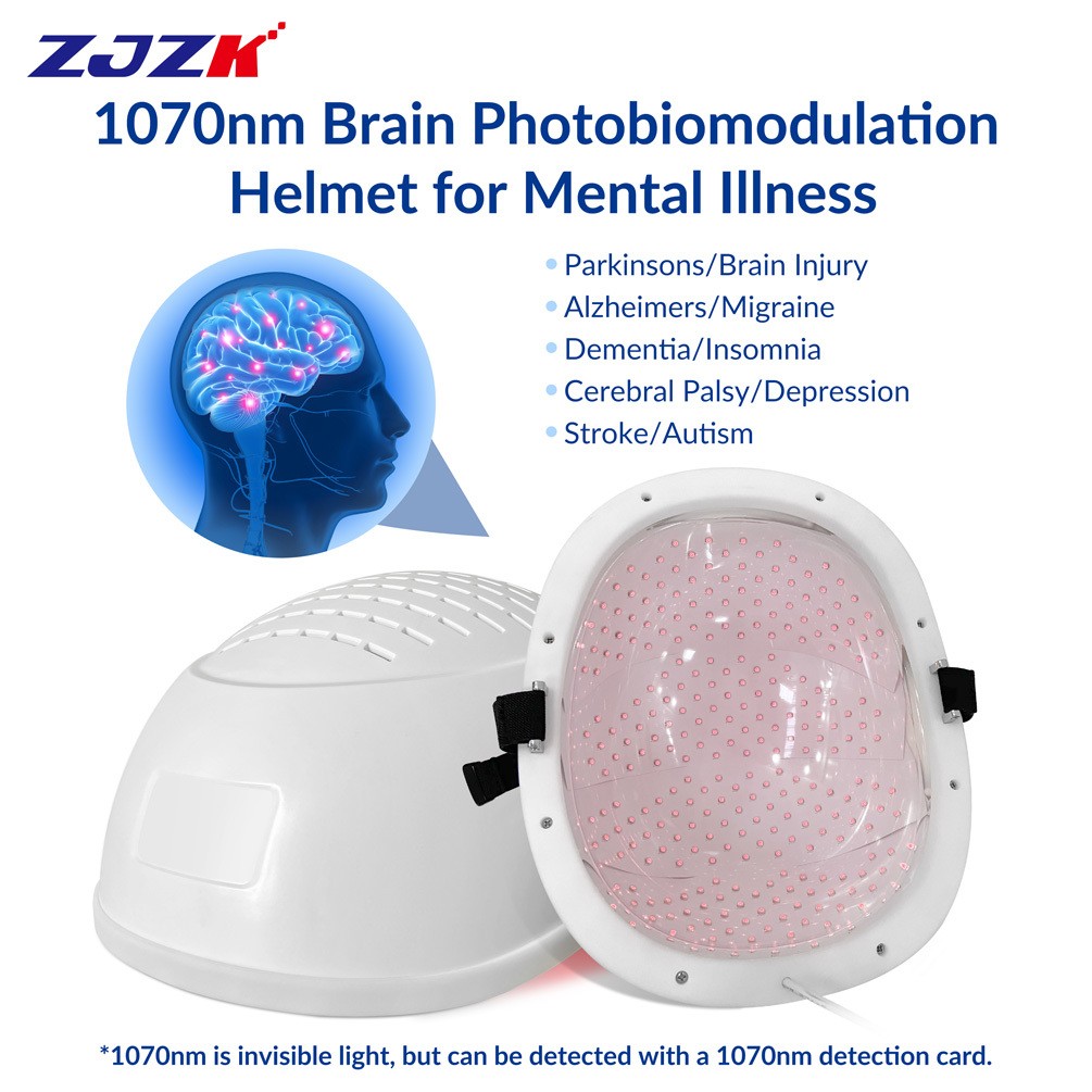 Transcranial Photobiomodulation Helmet Near Infrared Light Therapy Brain Injury