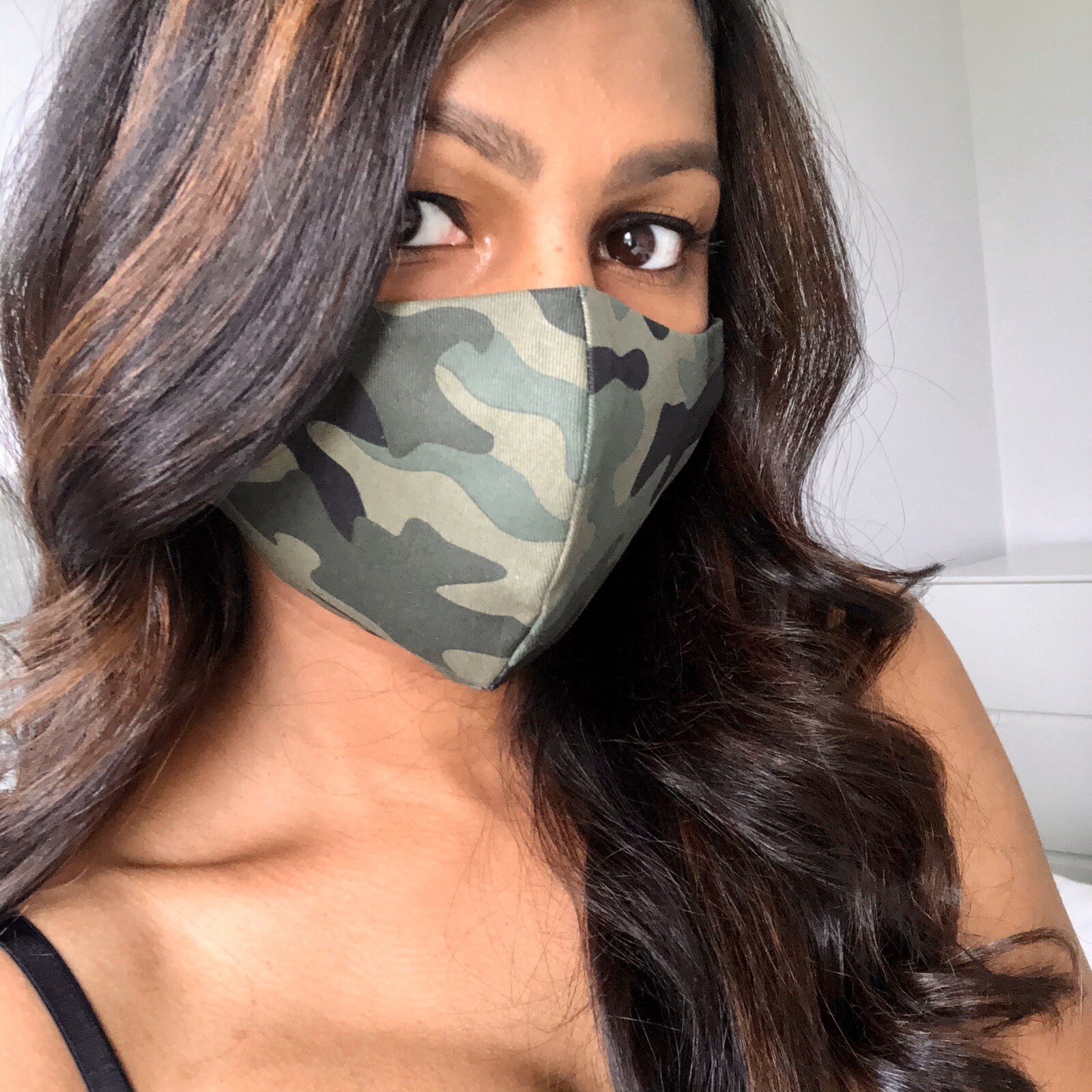 Cotton Reusable Washable Double Layer Face Masks Adult Unisex – Camo Green
