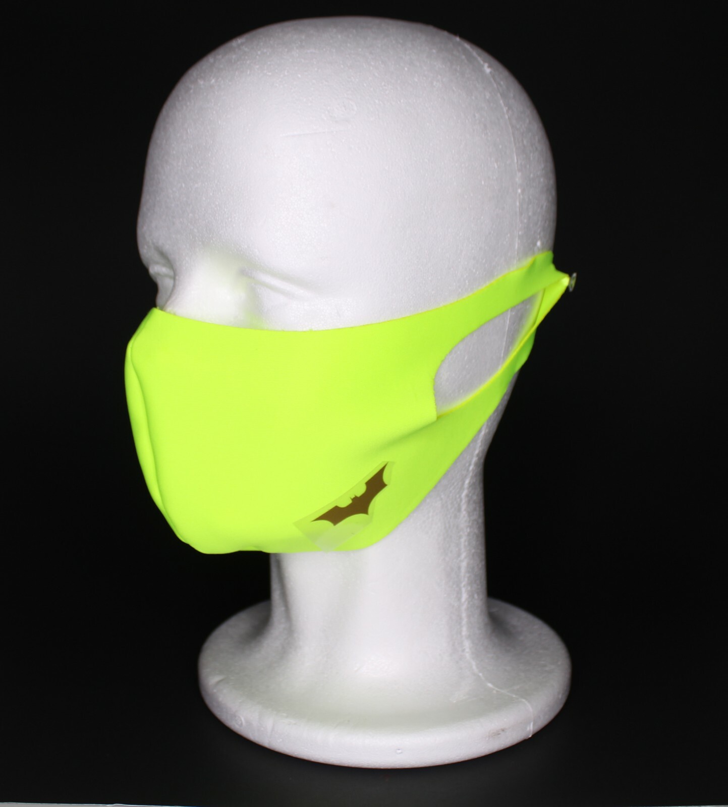 Face Mask Cloth Face Cover Customizable Handmade Respirator Neon Green Bat