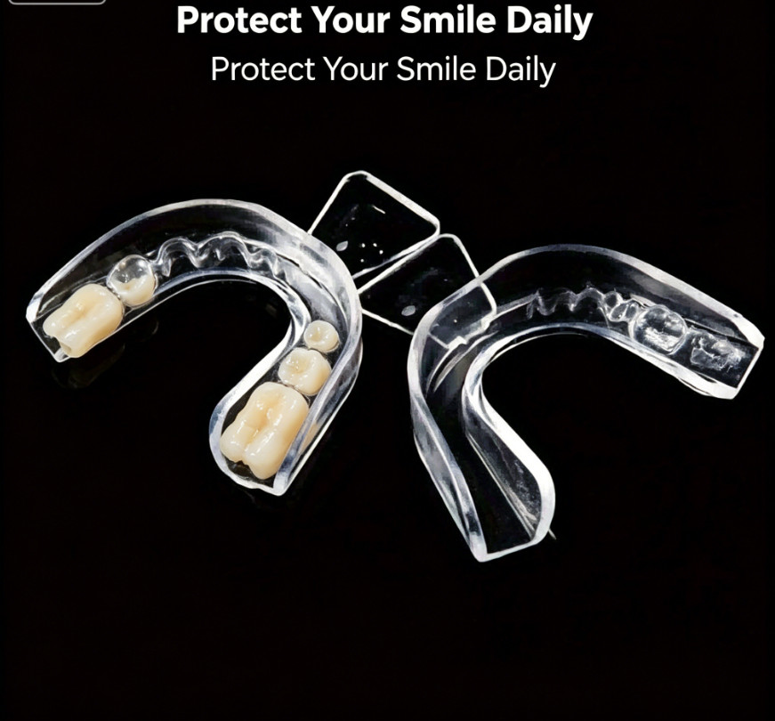 2Pcs Boil & Bite Dental Trays for Custom Fit Oral Care & Grinding Relief