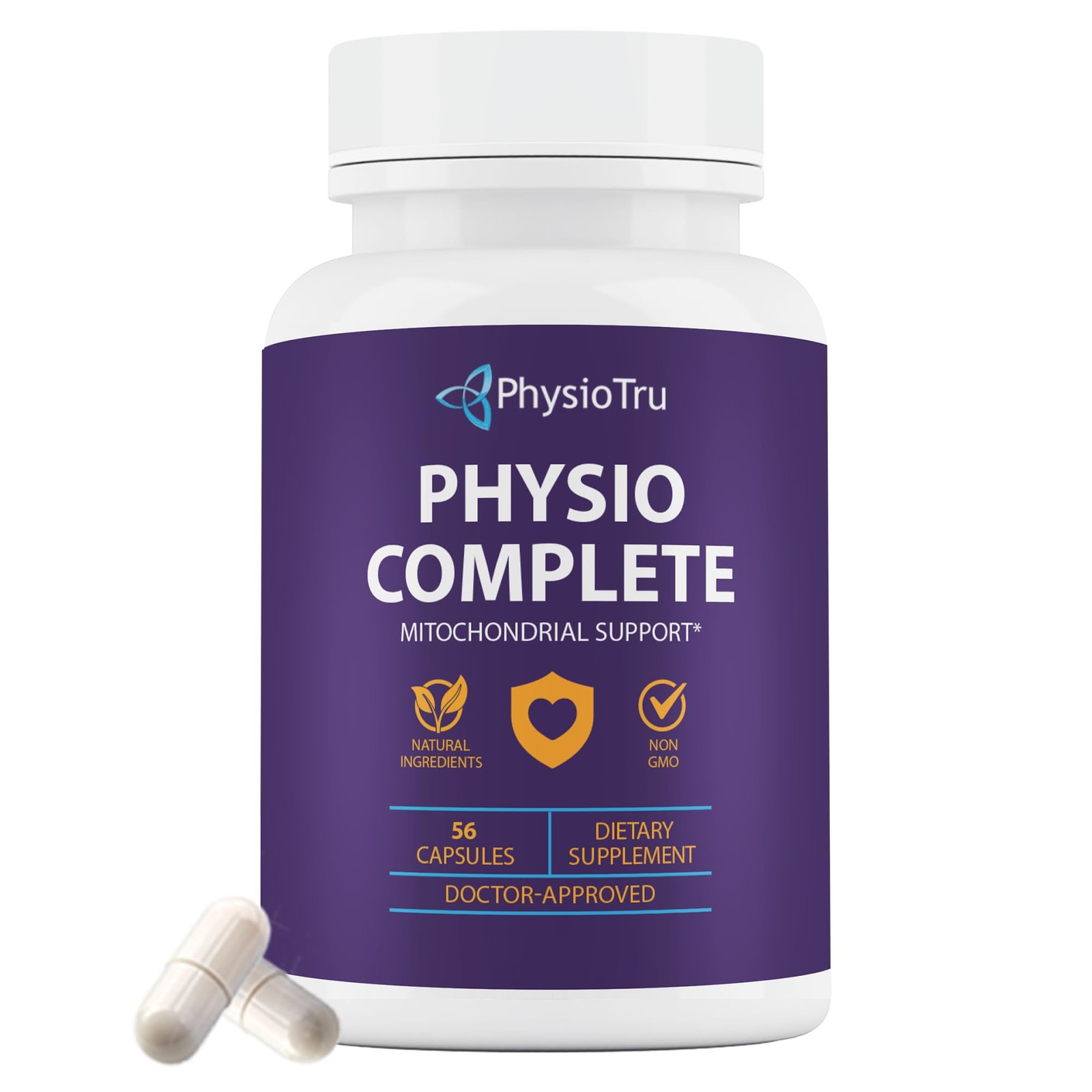 CoQ10 Supplement Ubiquinone Antioxidant Energy Support PhysioTru 56 Count Fulvic