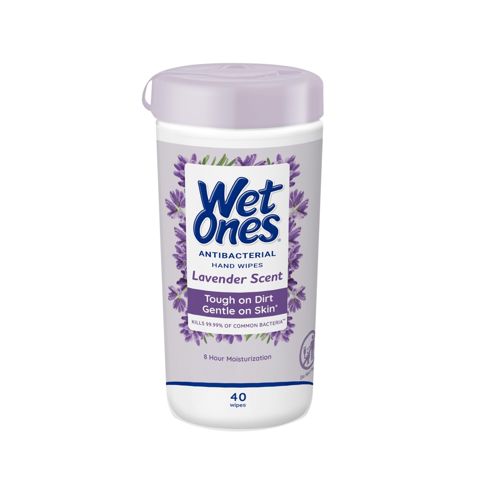 Hand Wipes Antibacterial Lavender 1 ct Canister 6 Pack Wet Ones