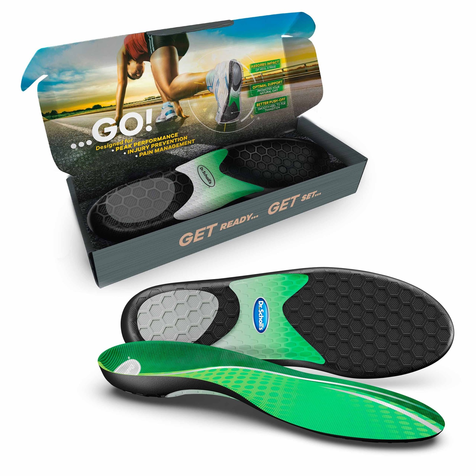 Running Insoles Sized to Fit Men Women Plantar Fasciitis Dr. Scholl s Scholls