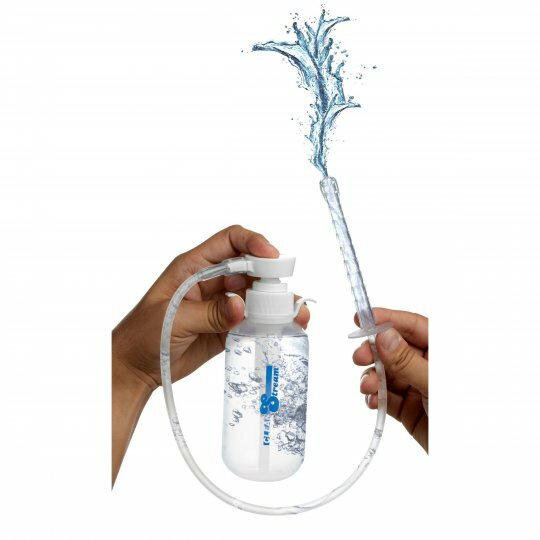 Pump Action Enema Bottle with Nozzle Douche CleanStream Silicone Polyethylene NR