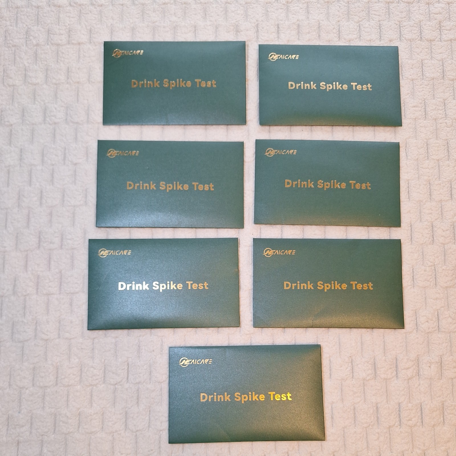 Seven Drink Spike Test Envelopes Each Containing 3 Test Packs New Sealed