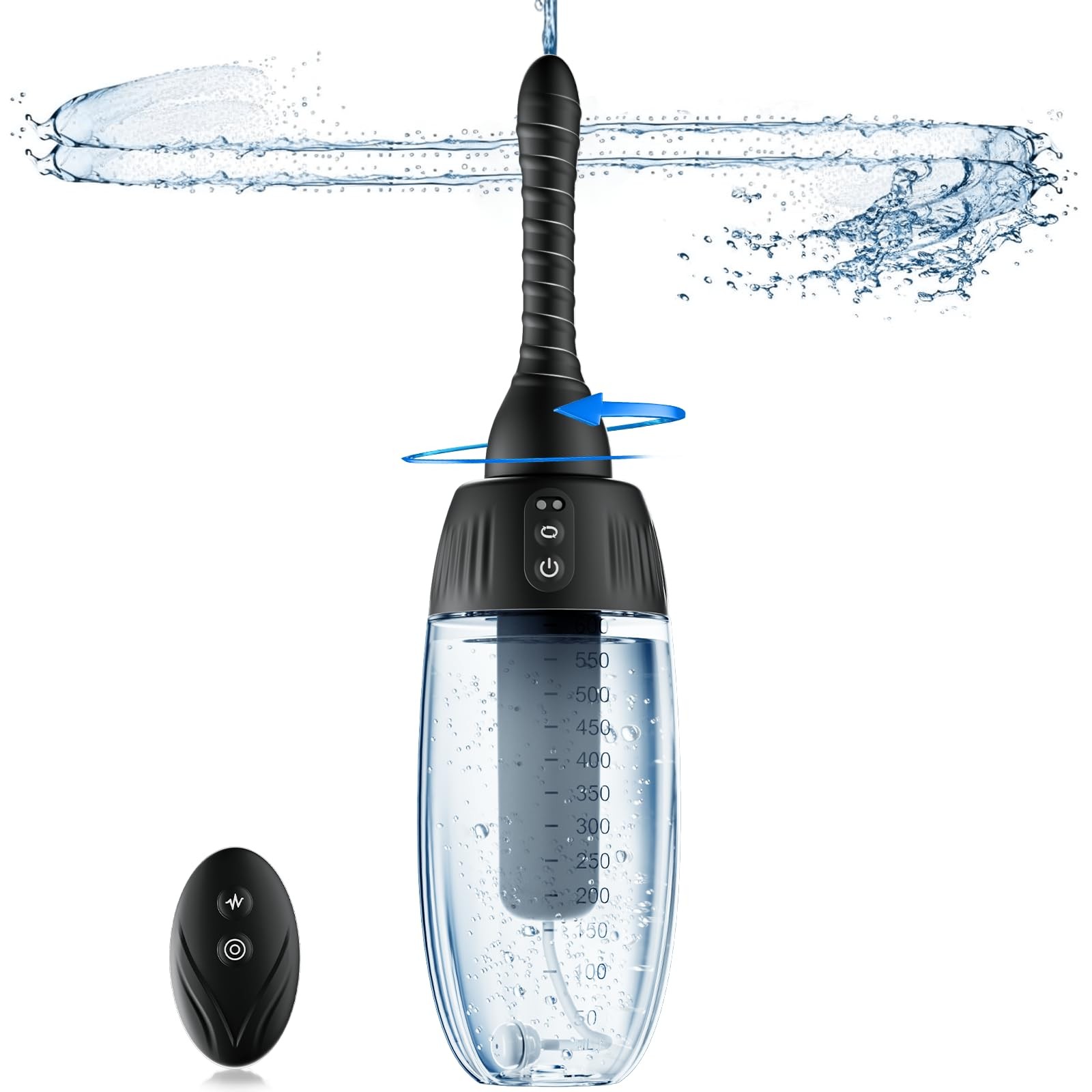 Anal Douche Automatic Rotating Enema – 20oz Douches for Men & Women 360° Deep…