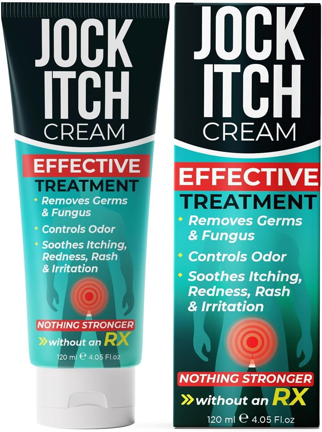 Jock Itch Cream | Extra Strength Antifungal Treatment for Groin & Inner Thighs |