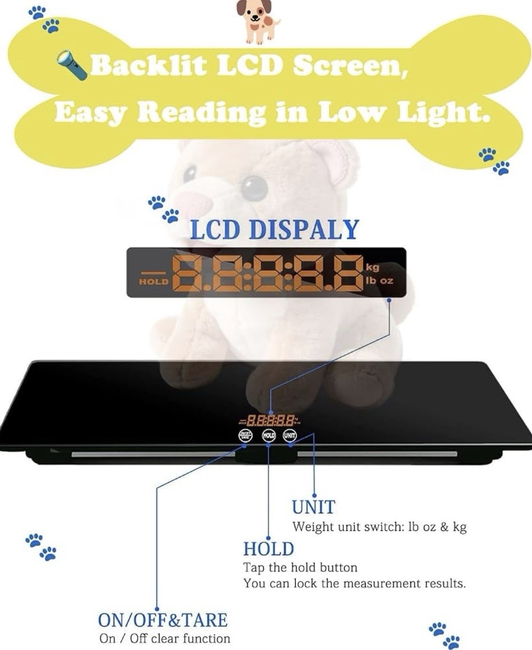 Digital Weighing Scale For Veterinary Care. Dogs, Cats, 220lbs Capacity