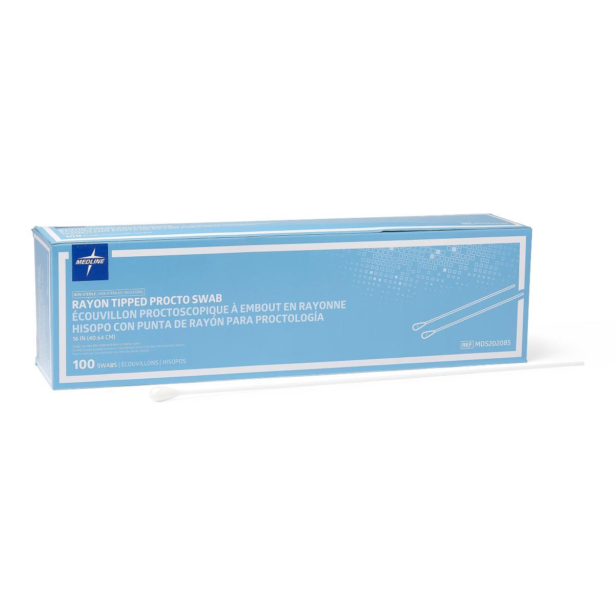 Nonsterile Procto Swab With Rayon Tip, 16″, Box of 100