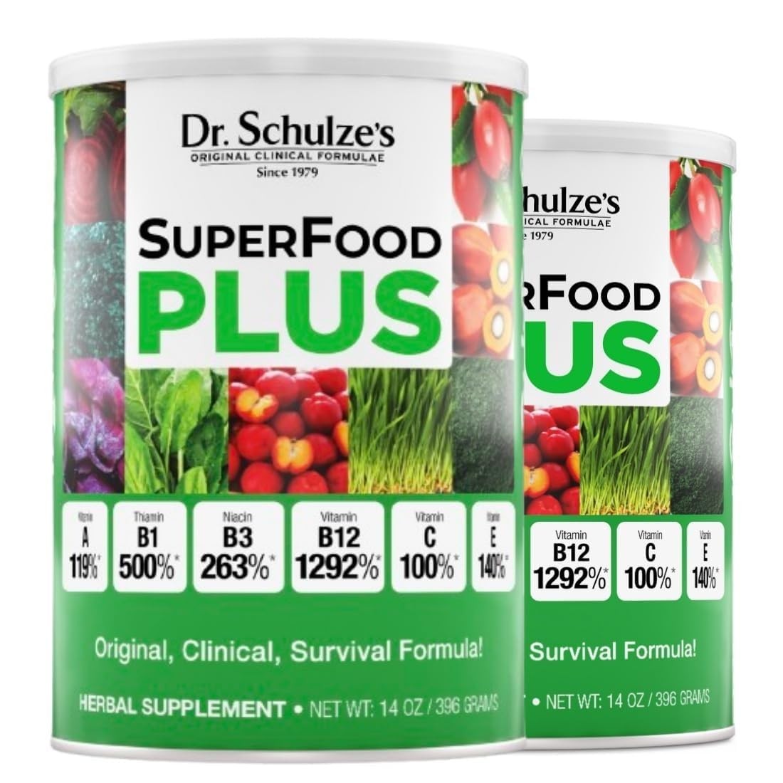 Superfood Supplement Powder 14 oz 2 Pack Overall Wellness Dr. Schulze s Schulzes