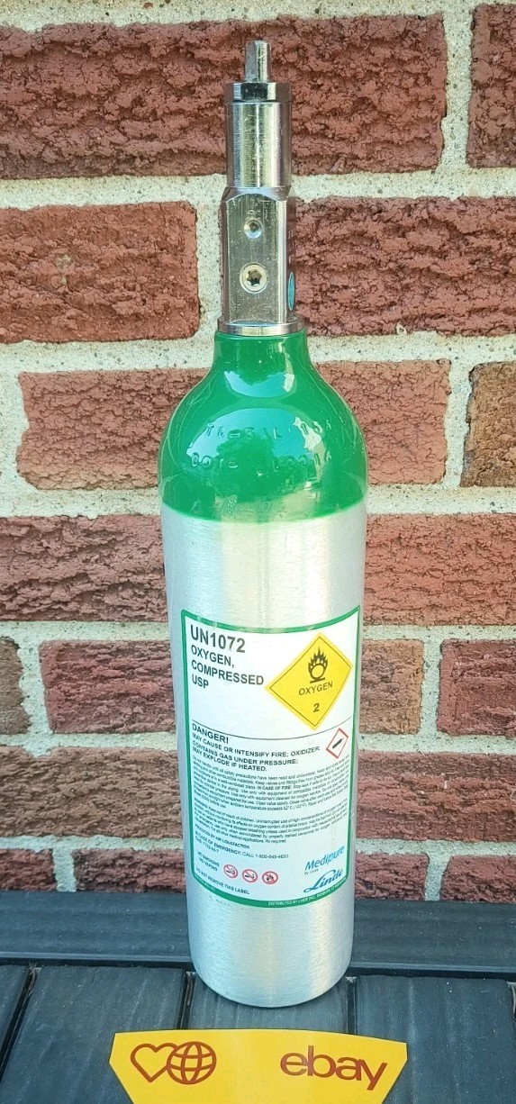 LINDE size B oxygen tank Aluminum EMPTY cylinder 164 LITERS GREAT condition