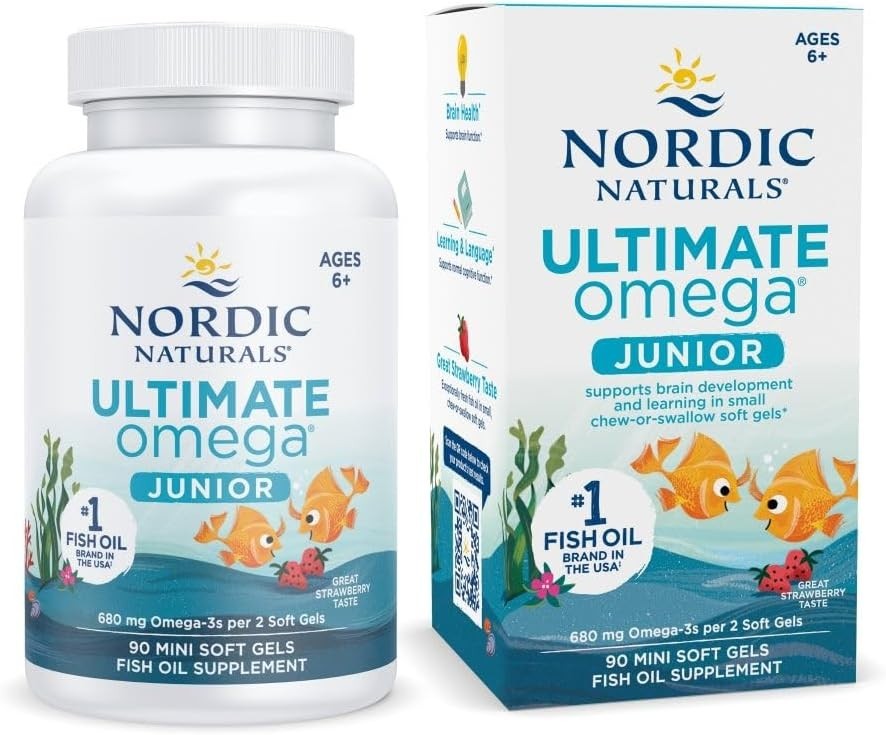 Nordic Naturals Ultimate Omega Jr Strawberry 680mg 90 Mini Soft Gels