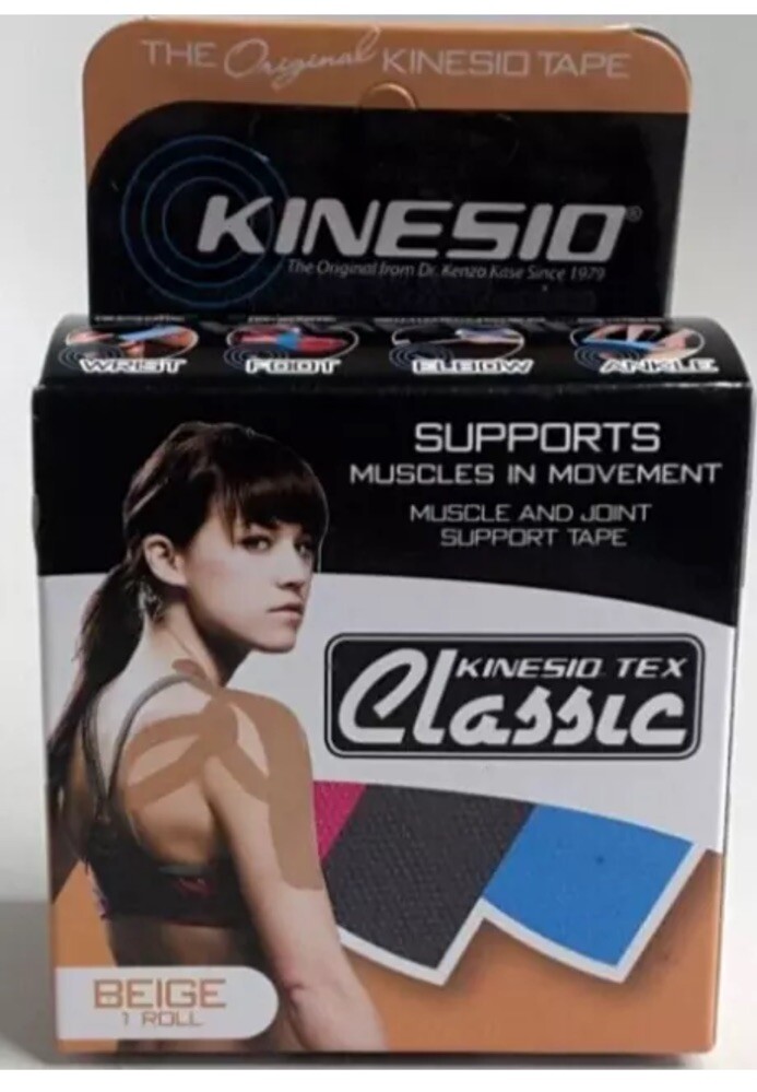 Kinesio Tex Classic Elastic Therapeutic Athletic 2″ x 13.1 Yds Roll Beige