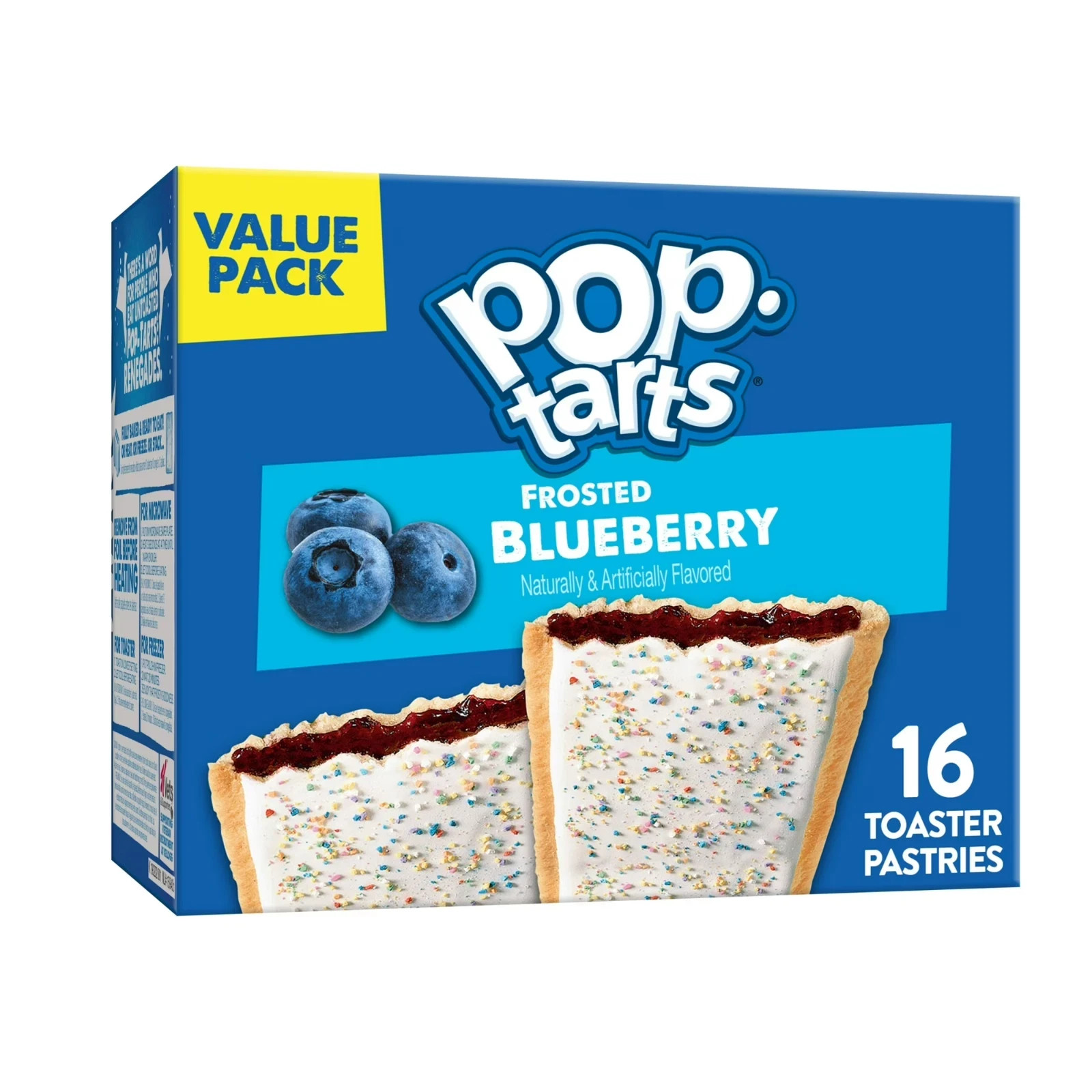 Pop-Tarts Frosted Blueberry Toaster Pastries, Breakfast Foods, Shelf-Stable 27oz