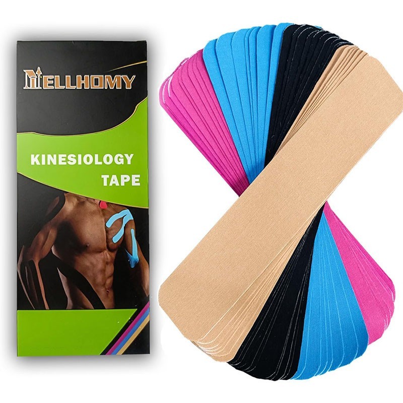 80pcs Precut Kinesiology Tape Strips Kinetic Tape 8 Colors Elastic Muscle Tape