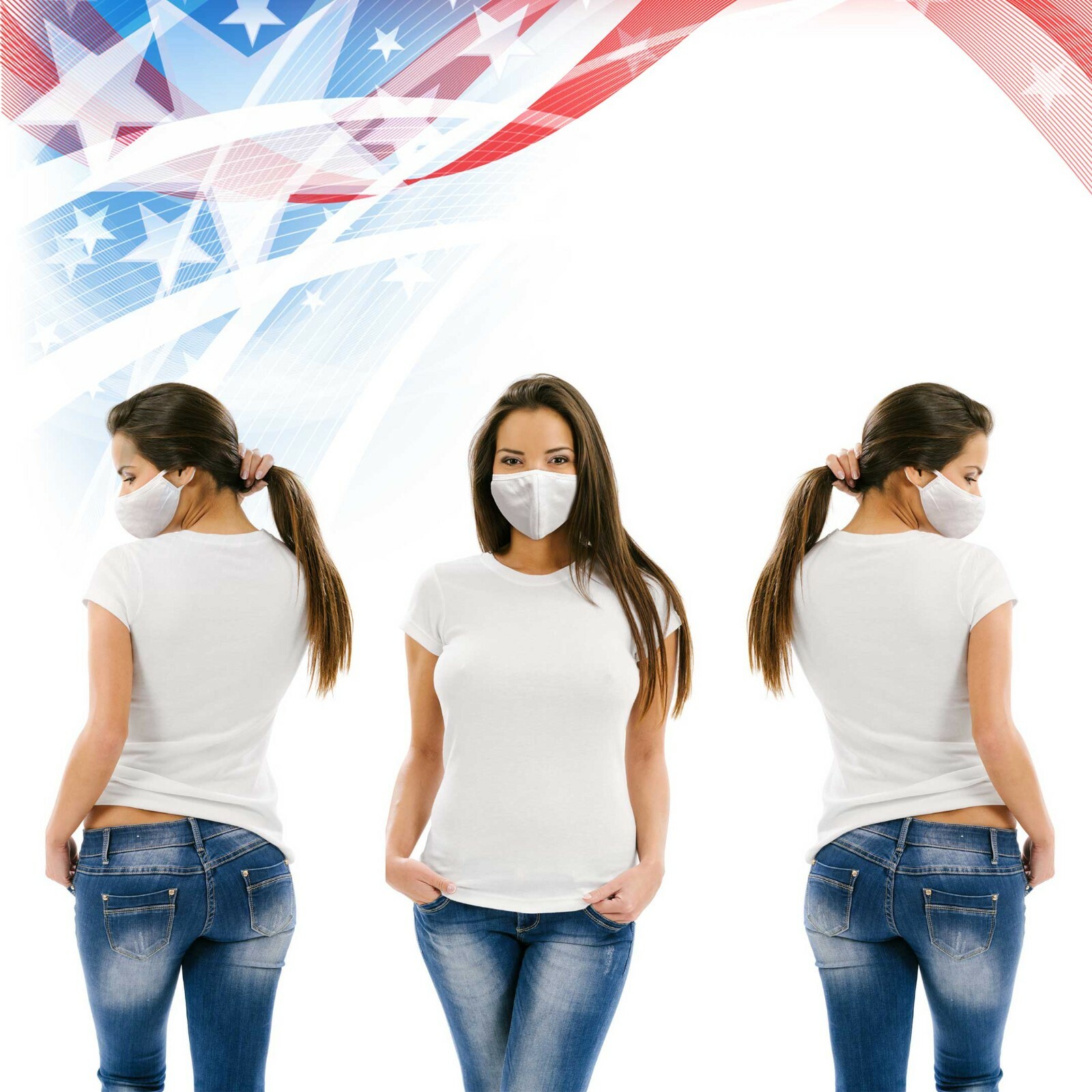 Face Mask Premium White Fabric Reusable Washable Cotton Face Mask (Pack of 10)