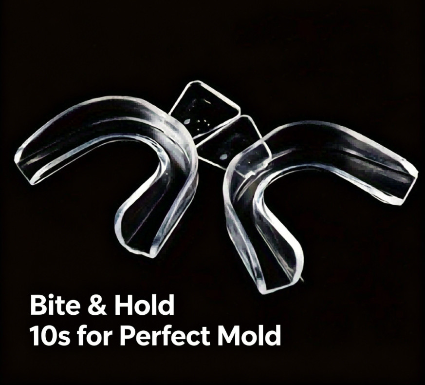 2Pcs Boil & Bite Dental Trays for Custom Fit Oral Care & Grinding Relief