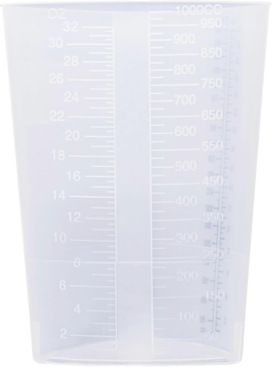 Plastic Graduated Triangular Intake Output Container [5 Pack] 32 Ounce Three-…