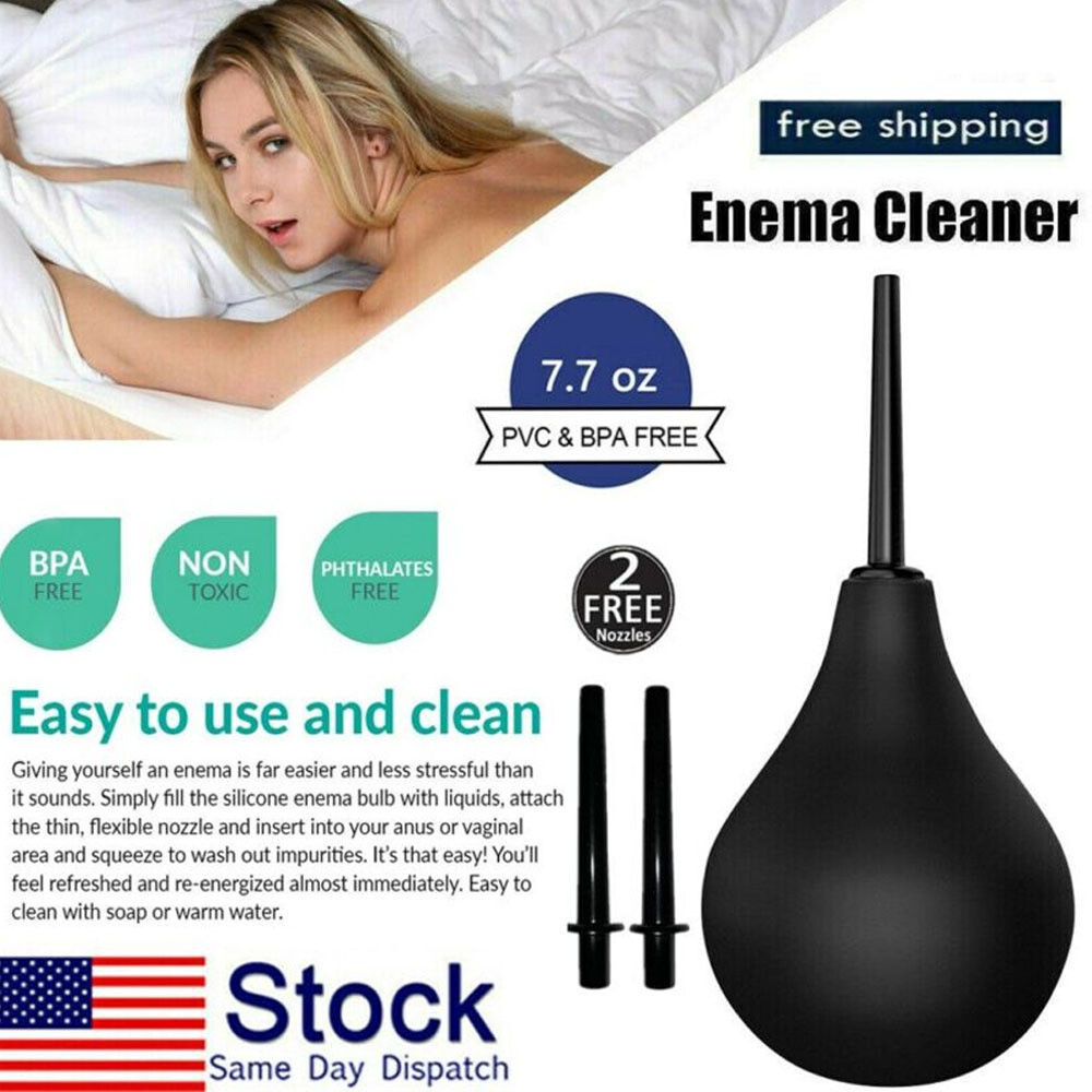 225ml Anal Vaginal Bulb Douche Colonic Irrigation Rubber Enema Bag Cleaner Kit