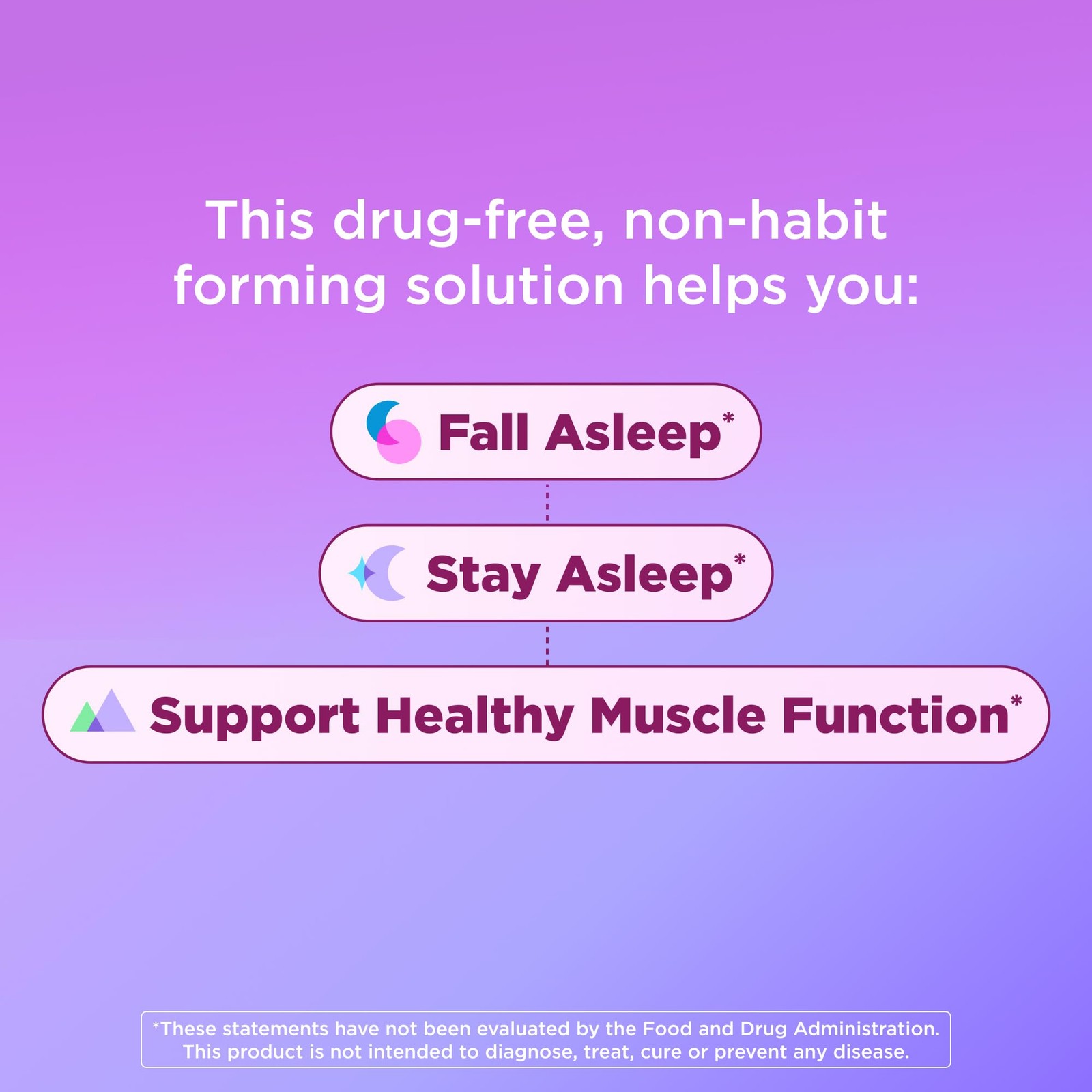 Sleep Gummies Muscle Recovery 3mg Melatonin 40 Count Purple OLLY Healthy Support