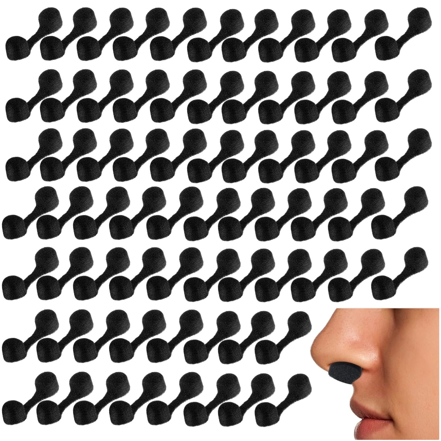 Disposable Nose Plugs 300 Pack Black