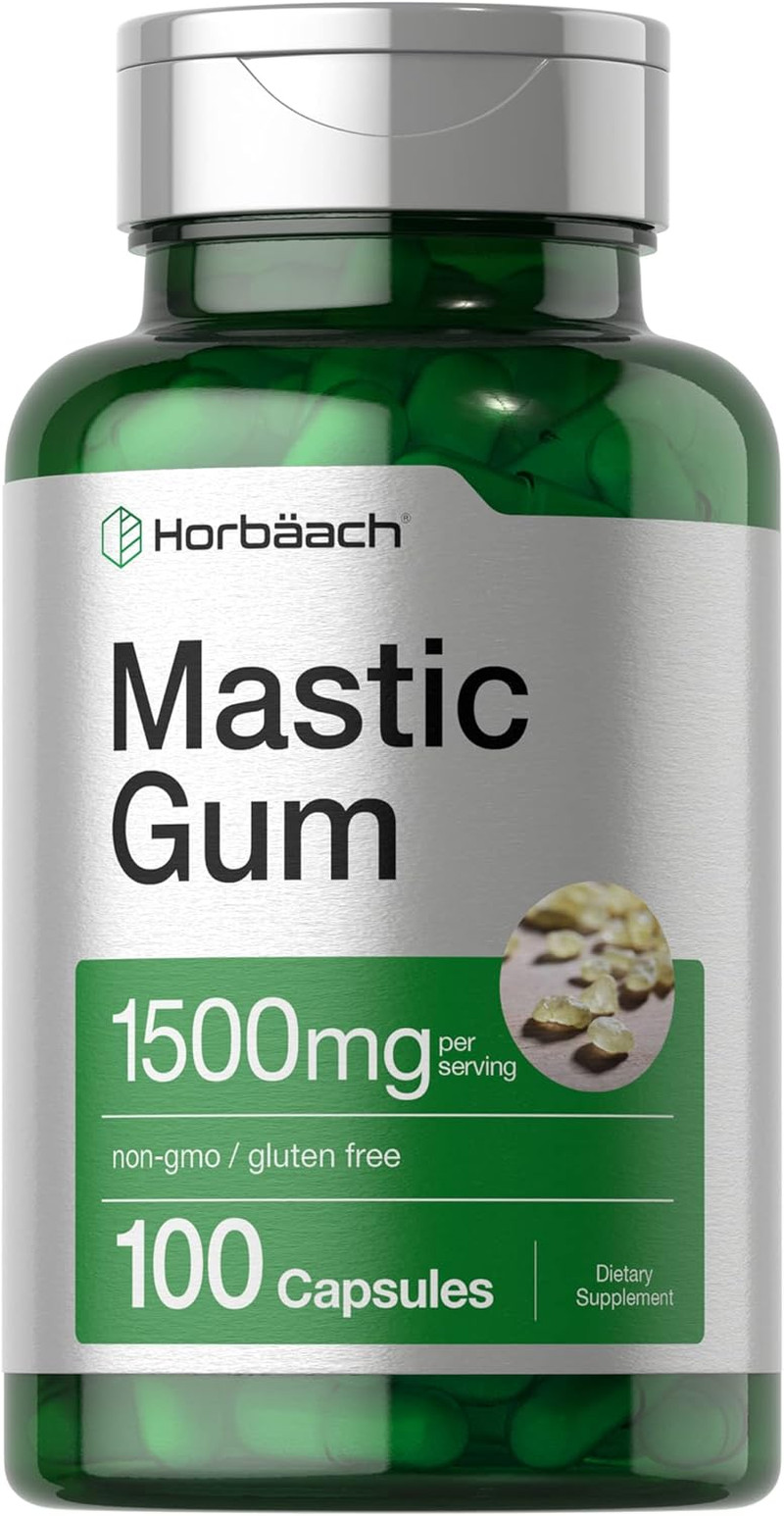 Goma mastic 1500 mg 100 cápsulas suplemento natural apoyo digestivo