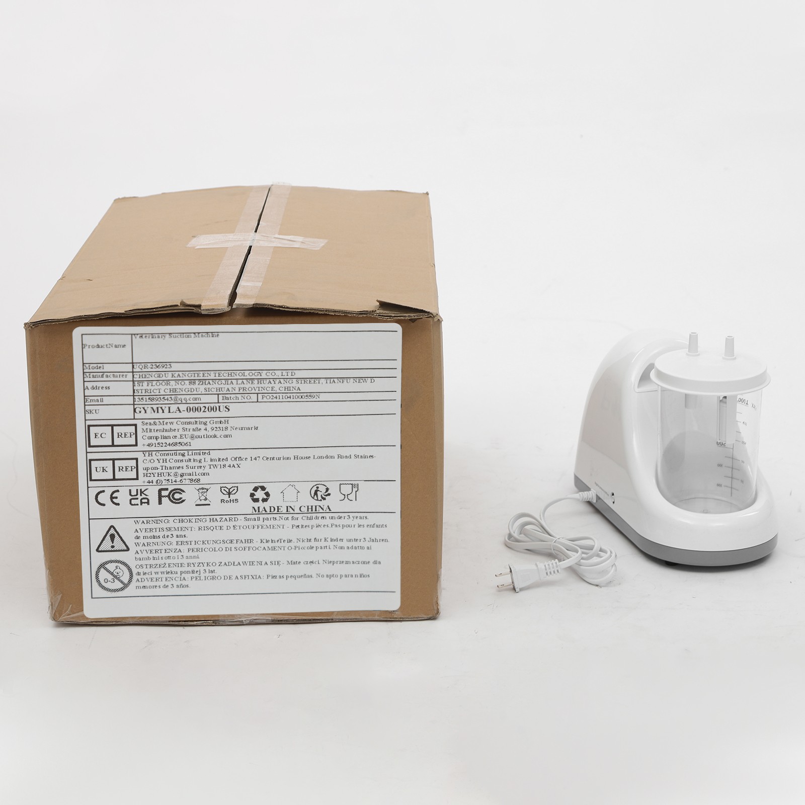 Portable Phlegm Suction Machine, Portable Phlegm Suction Unit AC 110V 250W