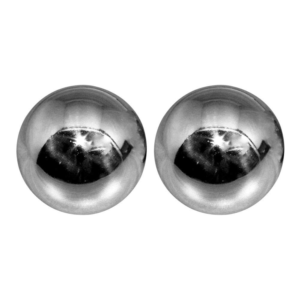 Denpetec 2pcs Baoding Balls Chinese free size, Silver, 1.69inch, Color Random