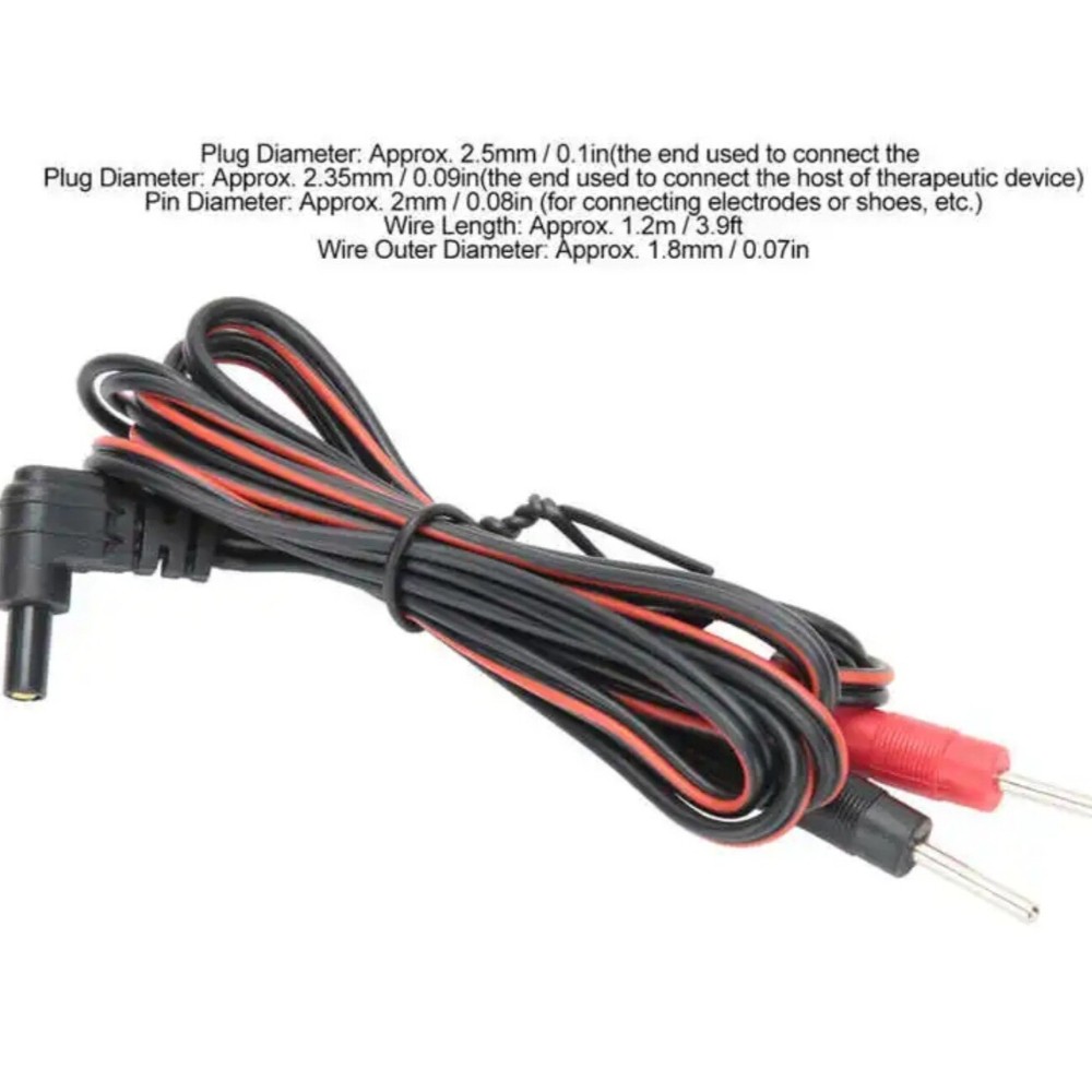 8SET Premium Replacement Lead Wires for TENS and EMS units 45″ Length Black New