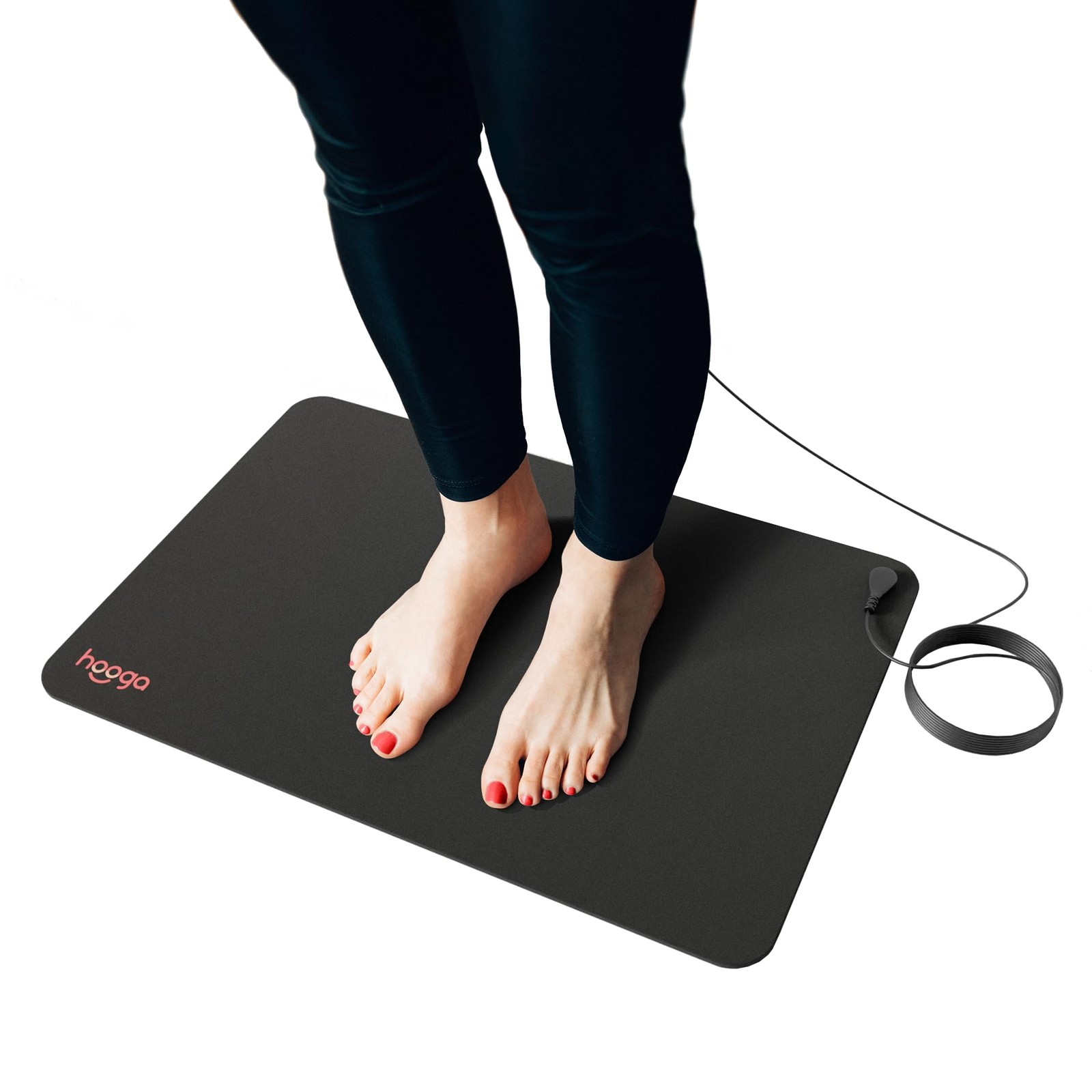 Hooga Grounding Mat for Sleep, Energy, Pain Relief, 24×16, Black