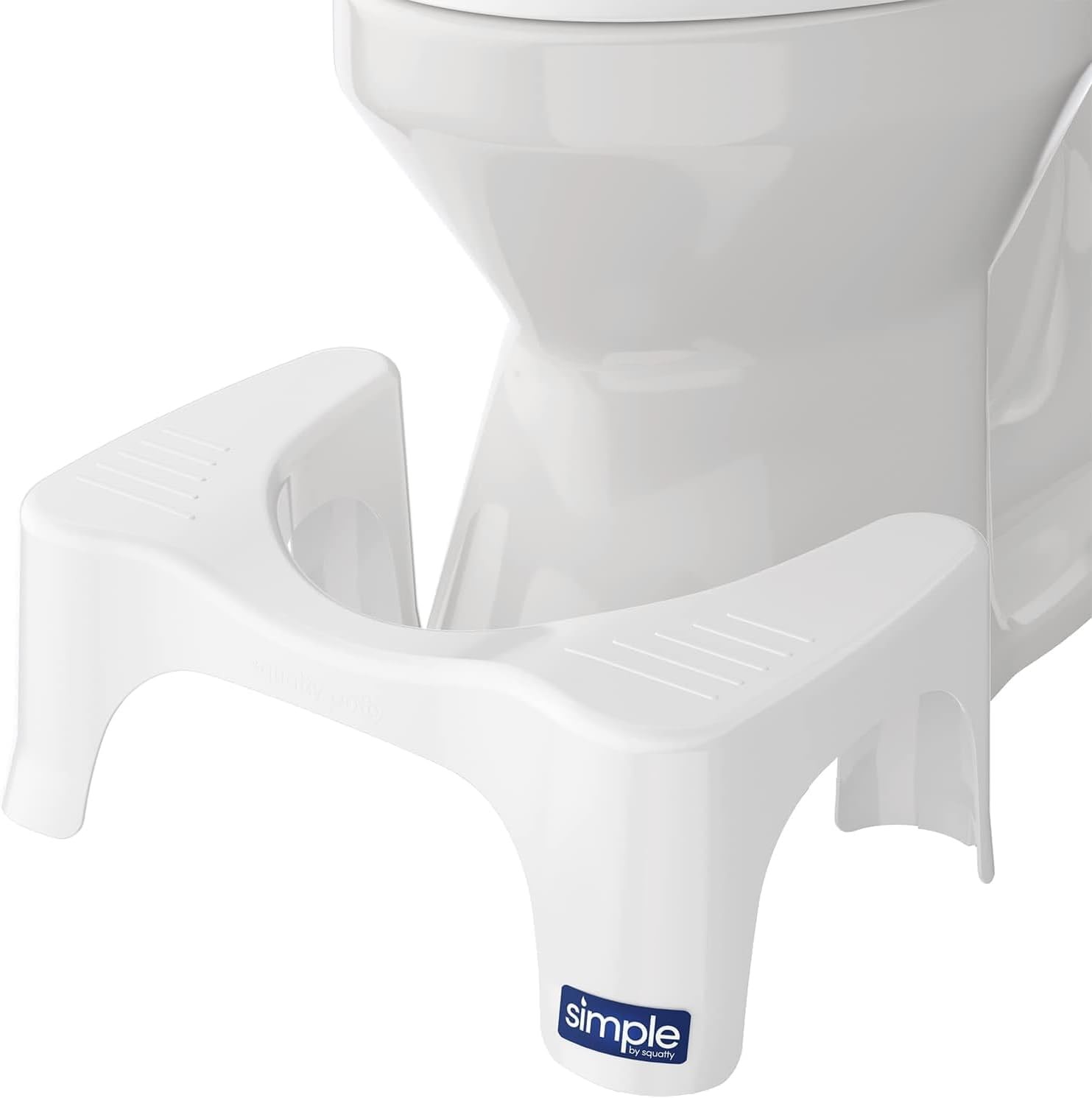 Toilet Stool Bathroom Poop Aid 7 Inch White Ergonomic Colon Unkink Aid