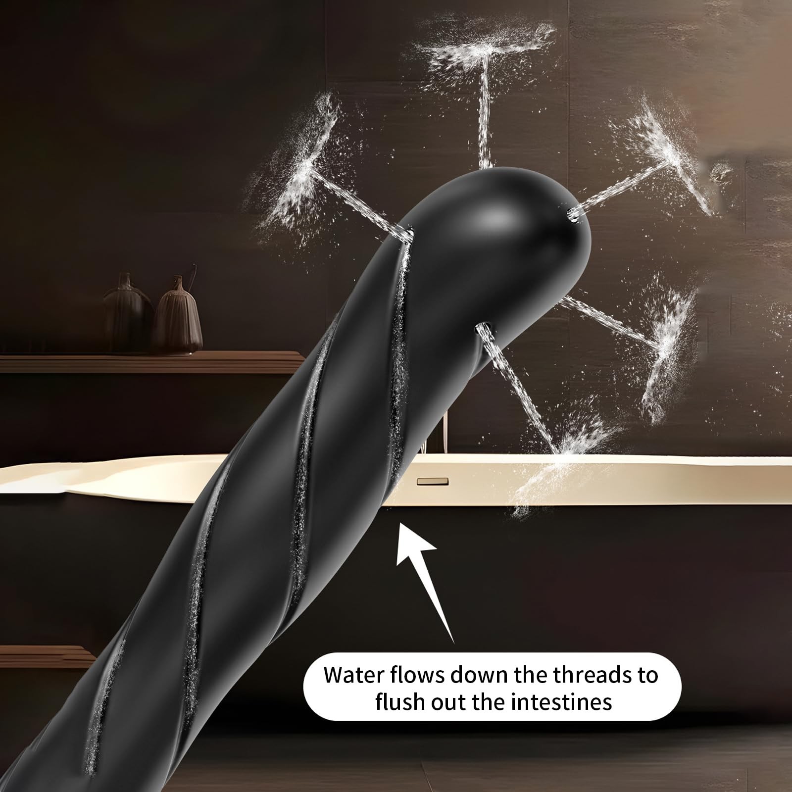 Shower Enema Douche Nozzles -5 Holes Water Spray, Silicone, Reusable Shower E…