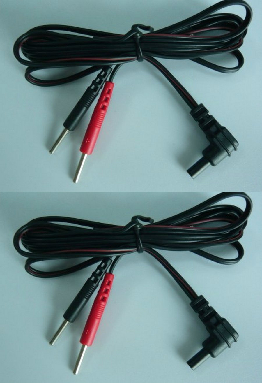 2 TENS Unit Lead Wires FITS MaxTENS 3 R-2500 Russian Stim PGS 123 Twin Stim