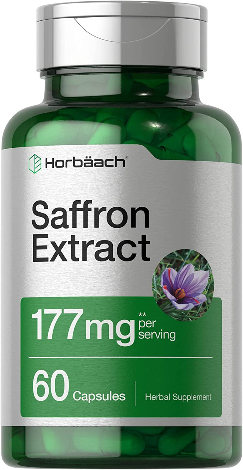 Extracto de azafrán 177 mg 60 cápsulas para mujeres y hombres suplemento natural