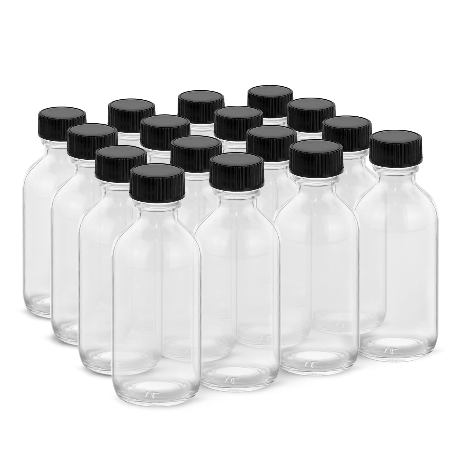 2oz Small Glass Bottles With Lids And Funnels 60ml Boston Round Glass Bottles Mi