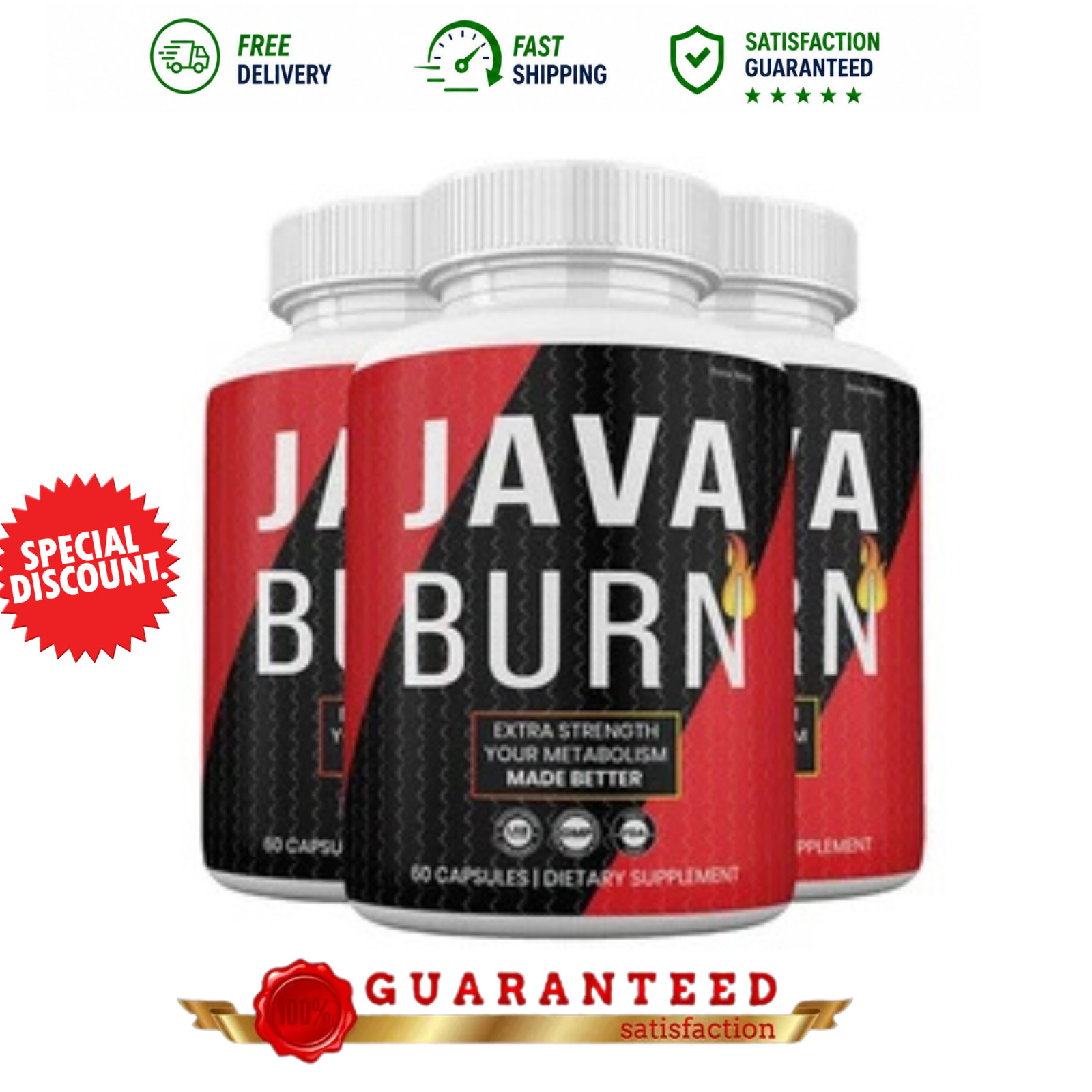 (3 Pack) Java Burn Powerful Formula, Java Burn Now in Pills, Maximum Strength