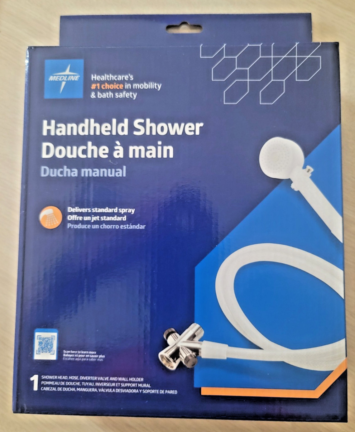 Medline Handheld Shower Douche a Main Delivers Standard Spray