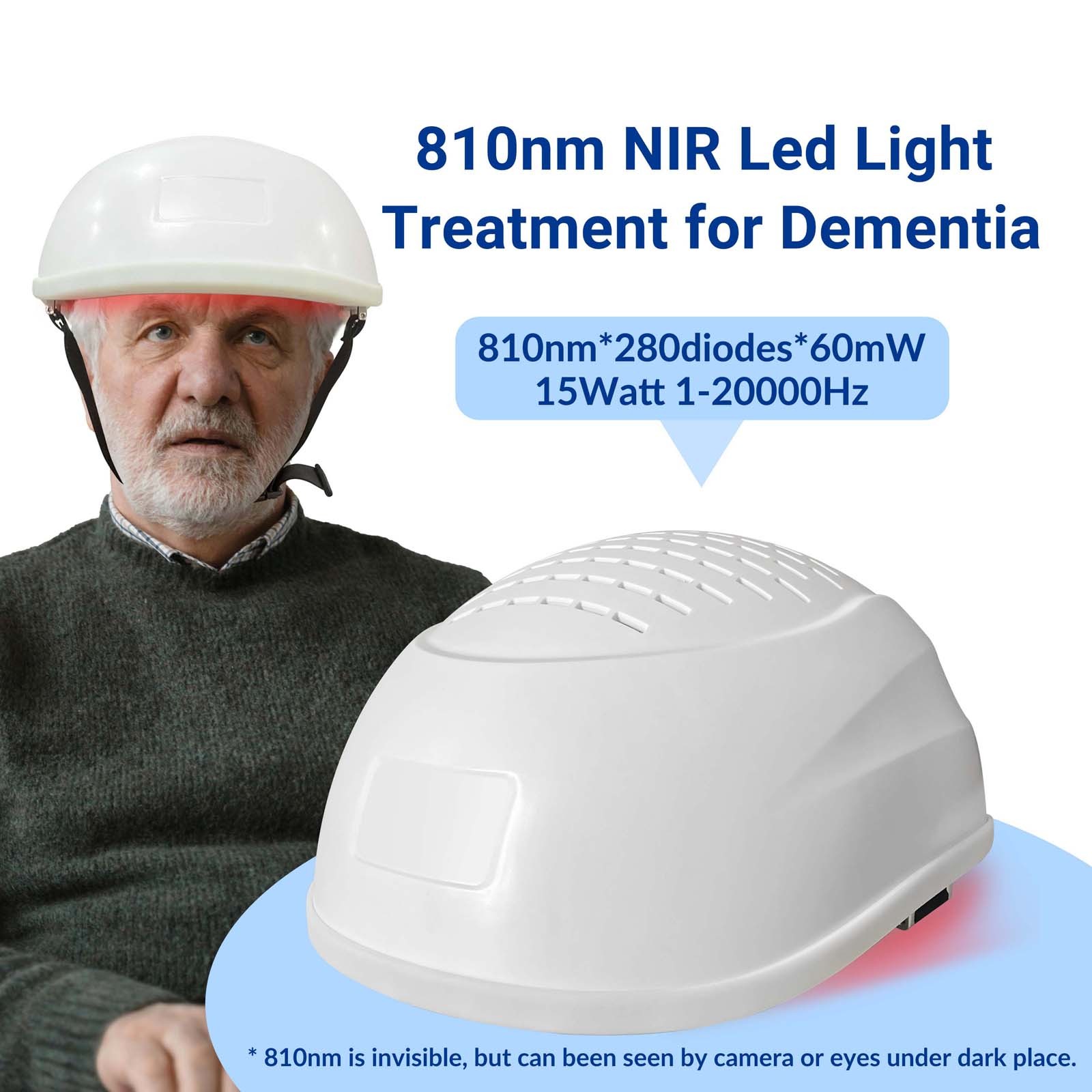 810nm Stroke Rehabilitation Helmet Light Therapy Alzheimer Parkinson Migraines